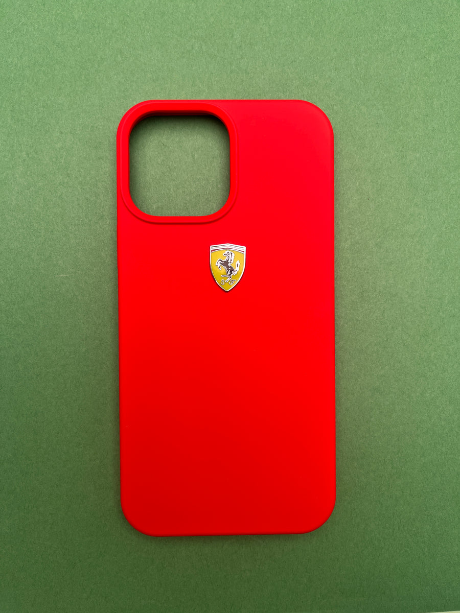 Ferrari Red Silicone Velvet Touch Case For iPhone - GenZ